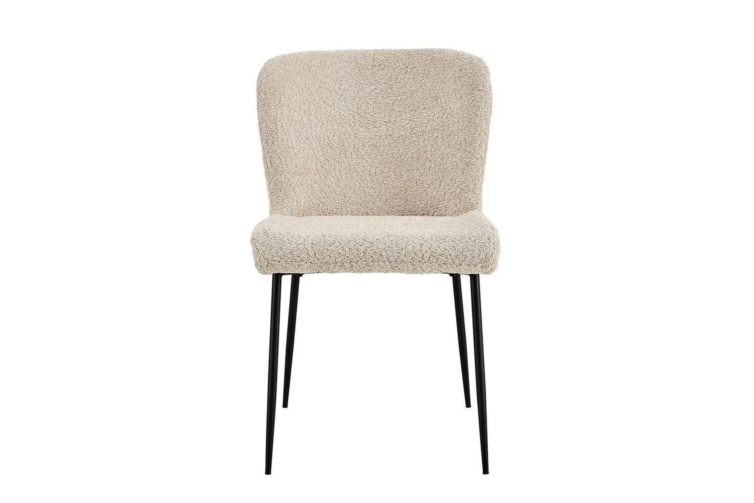 Chaise de salle à manger LISE Bouclé Beige – 58 x 52 cm | TIKAYLA