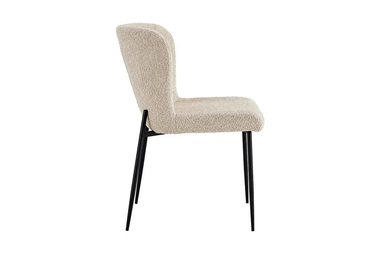 Chaise de salle à manger LISE Bouclé Beige – 58 x 52 cm | TIKAYLA