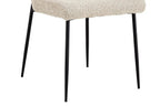 Chaise de salle à manger LISE Bouclé Beige – 58 x 52 cm | TIKAYLA