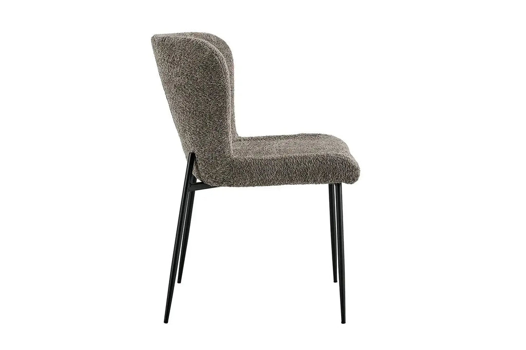 Chaise de salle à manger LISE Bouclé Sable – 58 x 52 cm | TIKAYLA