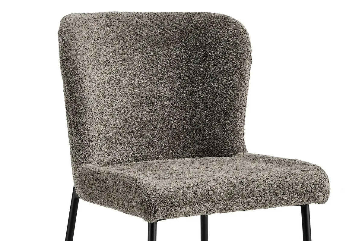 Chaise de salle à manger LISE Bouclé Sable – 58 x 52 cm | TIKAYLA