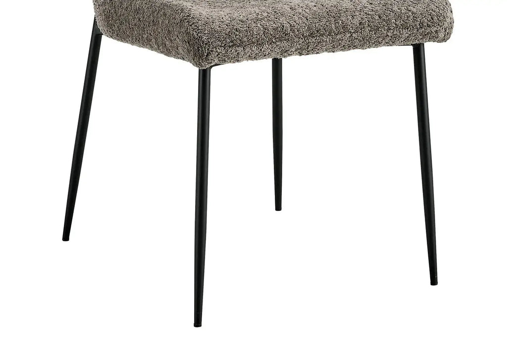Chaise de salle à manger LISE Bouclé Sable – 58 x 52 cm | TIKAYLA