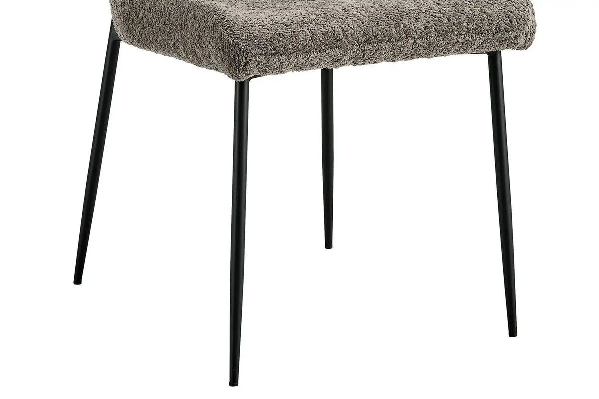 Chaise de salle à manger LISE Bouclé Sable – 58 x 52 cm | TIKAYLA