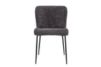 Chaise de salle à manger LISE Bouclé Gris foncé – 58 x 52 cm | TIKAYLA
