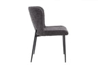 Chaise de salle à manger LISE Bouclé Gris foncé – 58 x 52 cm | TIKAYLA