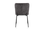 Chaise de salle à manger LISE Bouclé Gris foncé – 58 x 52 cm | TIKAYLA