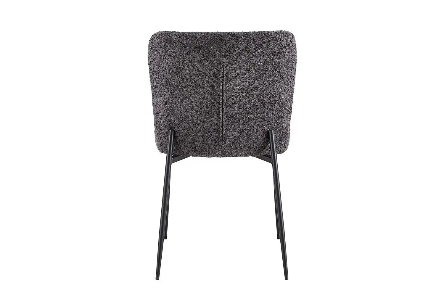 Chaise de salle à manger LISE Bouclé Gris foncé – 58 x 52 cm | TIKAYLA