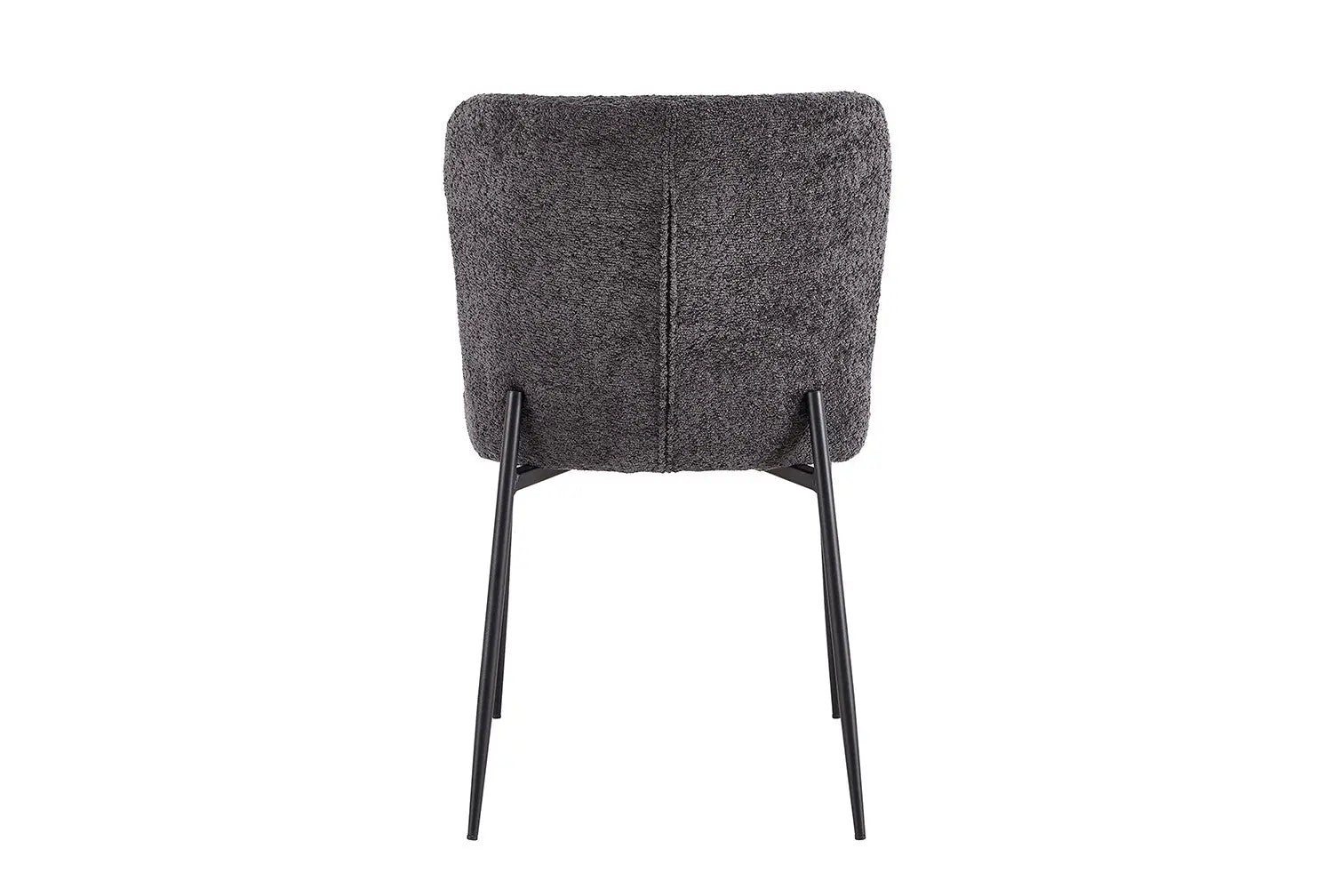 Chaise de salle à manger LISE Bouclé Gris foncé – 58 x 52 cm | TIKAYLA