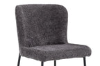Chaise de salle à manger LISE Bouclé Gris foncé – 58 x 52 cm | TIKAYLA