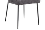 Chaise de salle à manger LISE Bouclé Gris foncé – 58 x 52 cm | TIKAYLA