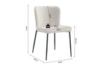 Chaise de salle à manger LISE Beige – 58 x 52 cm | TIKAYLA