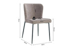 Chaise de salle à manger LISE Sable – 58 x 52 cm | TIKAYLA