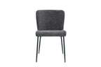 Chaise de salle à manger LISE Gris foncé – 58 x 52 cm | TIKAYLA