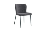 Chaise de salle à manger LISE Gris foncé – 58 x 52 cm | TIKAYLA