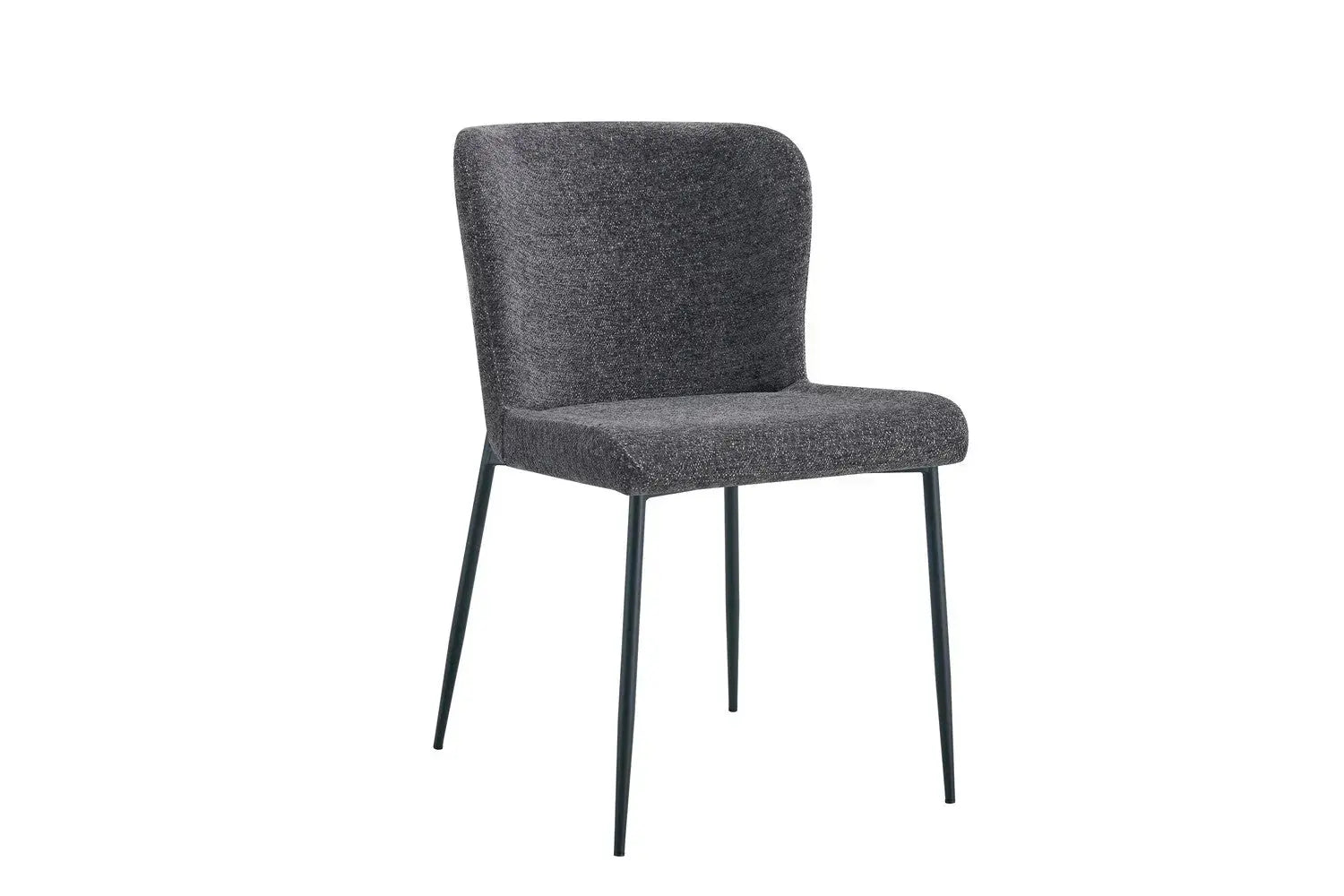 Chaise de salle à manger LISE Gris foncé – 58 x 52 cm | TIKAYLA