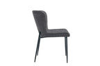 Chaise de salle à manger LISE Gris foncé – 58 x 52 cm | TIKAYLA