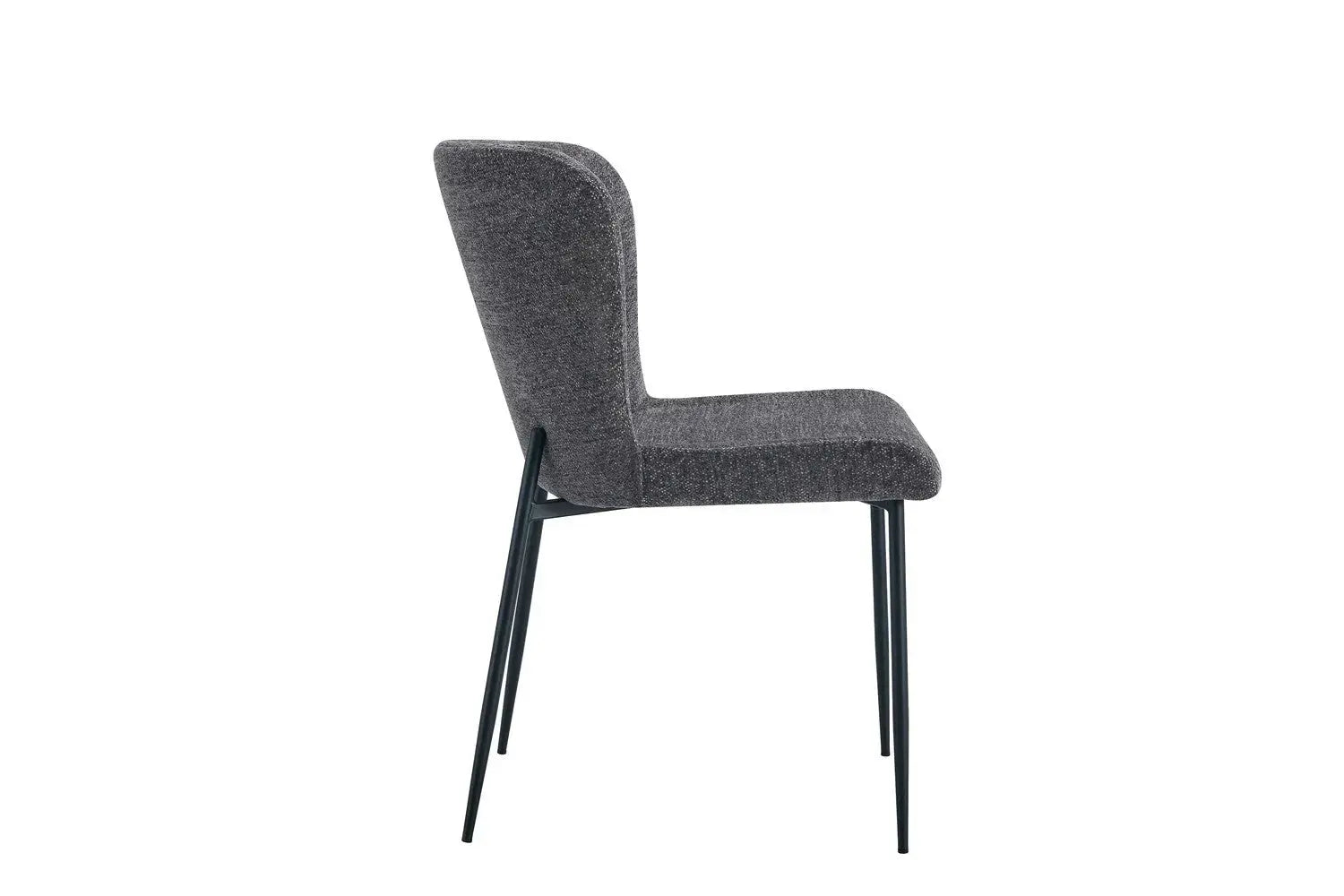 Chaise de salle à manger LISE Gris foncé – 58 x 52 cm | TIKAYLA