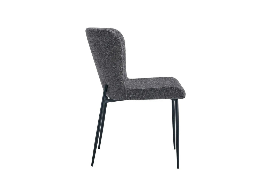 Chaise de salle à manger LISE Gris foncé – 58 x 52 cm | TIKAYLA