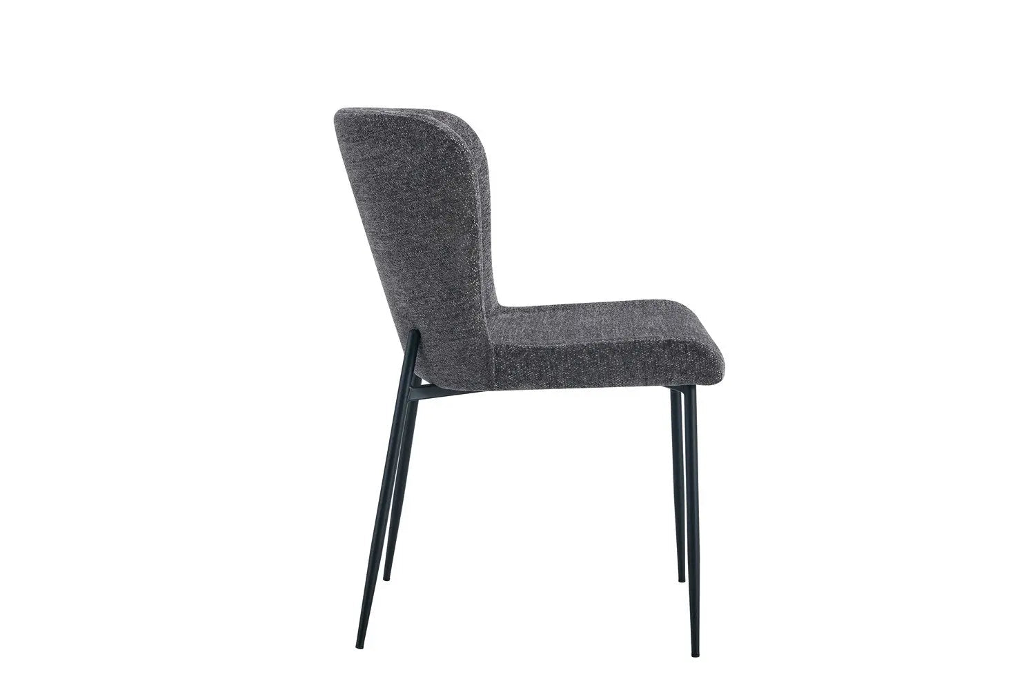 Chaise de salle à manger LISE Gris foncé – 58 x 52 cm | TIKAYLA