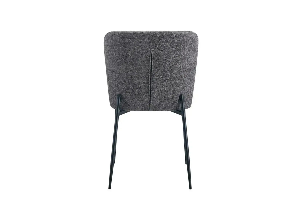 Chaise de salle à manger LISE Gris foncé – 58 x 52 cm | TIKAYLA