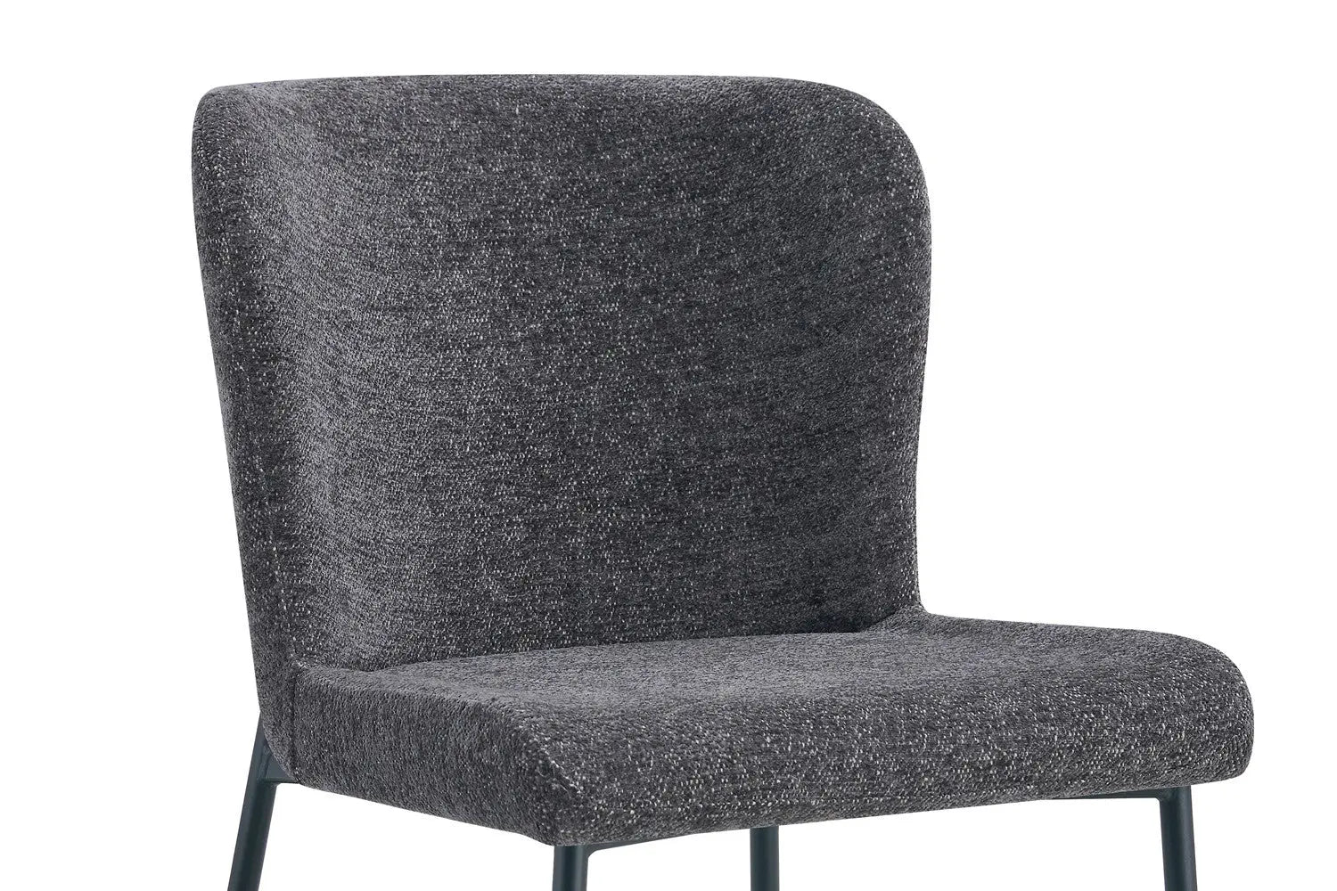 Chaise de salle à manger LISE Gris foncé – 58 x 52 cm | TIKAYLA