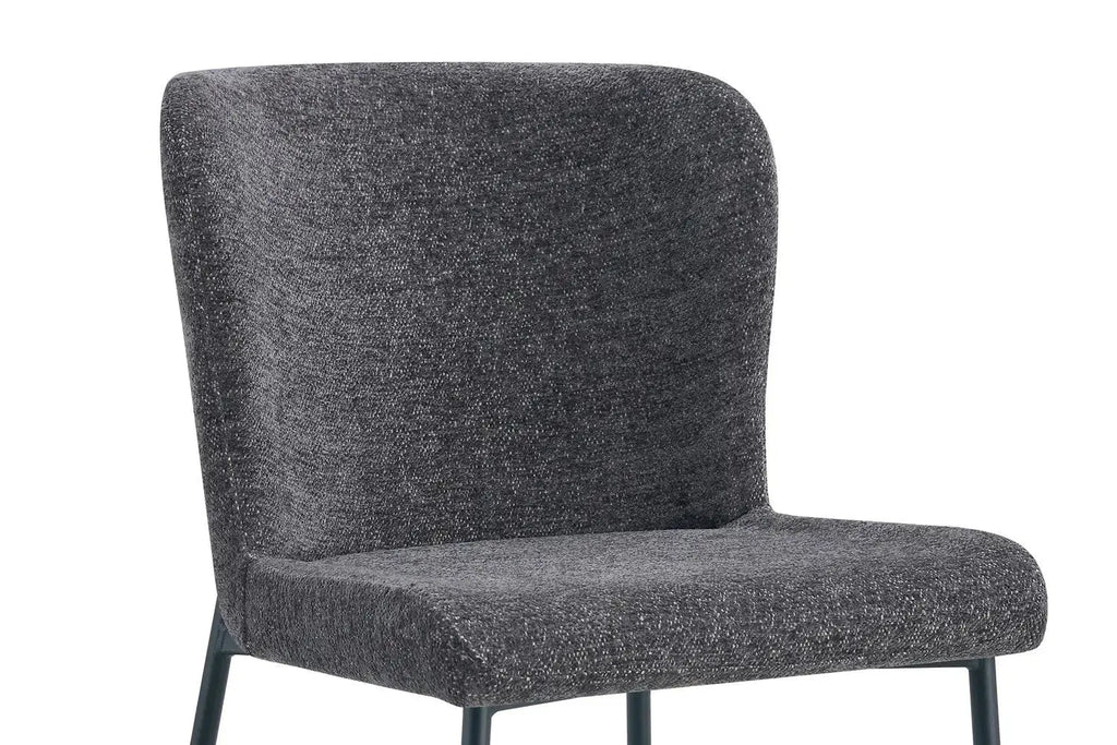 Chaise de salle à manger LISE Gris foncé – 58 x 52 cm | TIKAYLA