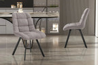 Chaise de salle à manger LUIZI Gris clair – 52 x 61,5 cm | TIKAYLA