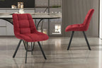 Chaise de salle à manger LUIZI Rouge – 52 x 61,5 cm | TIKAYLA