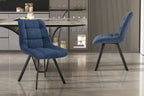Chaise de salle à manger LUIZI Bleu – 52 x 61,5 cm | TIKAYLA