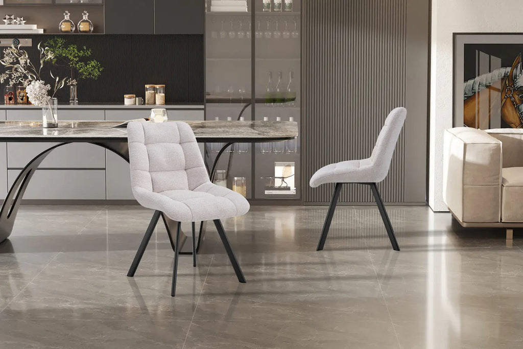 Chaise de salle à manger LUIZI Beige – 52 x 61,5 cm | TIKAYLA