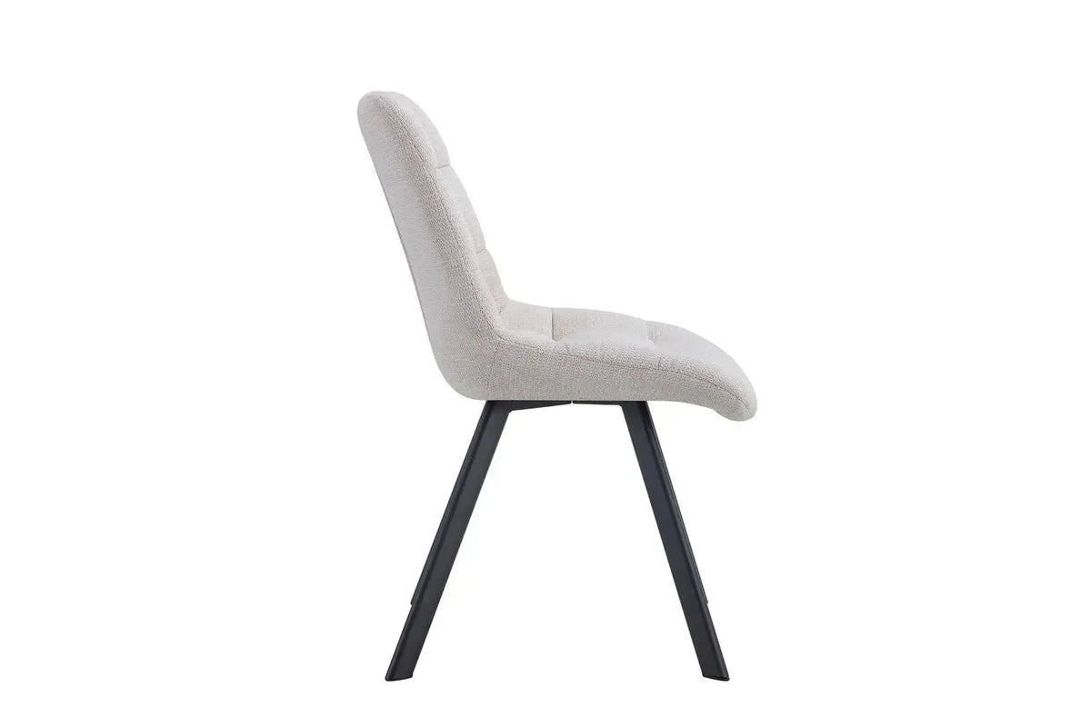 Chaise de salle à manger LUIZI Beige – 52 x 61,5 cm | TIKAYLA