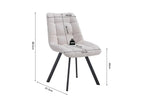 Chaise de salle à manger LUIZI Beige – 52 x 61,5 cm | TIKAYLA
