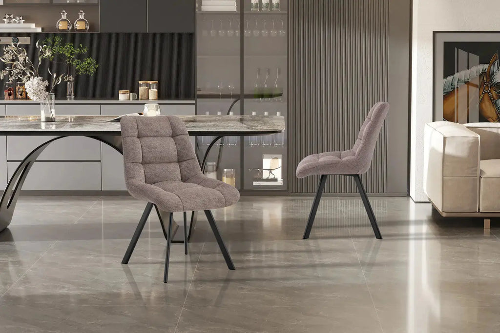 Chaise de salle à manger LUIZI Poivre – 52 x 61,5 cm | TIKAYLA