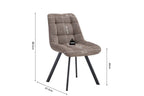 Chaise de salle à manger LUIZI Poivre – 52 x 61,5 cm | TIKAYLA