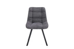 Chaise de salle à manger LUIZI Gris foncé – 52 x 61,5 cm | TIKAYLA