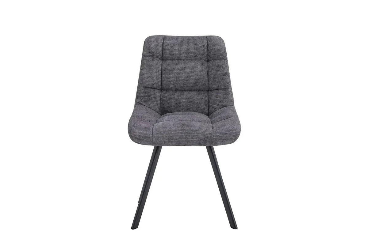 Chaise de salle à manger LUIZI Gris foncé – 52 x 61,5 cm | TIKAYLA