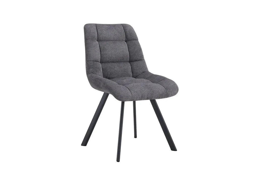 Chaise de salle à manger LUIZI Gris foncé – 52 x 61,5 cm | TIKAYLA