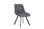 Chaise de salle à manger LUIZI Gris foncé – 52 x 61,5 cm | TIKAYLA