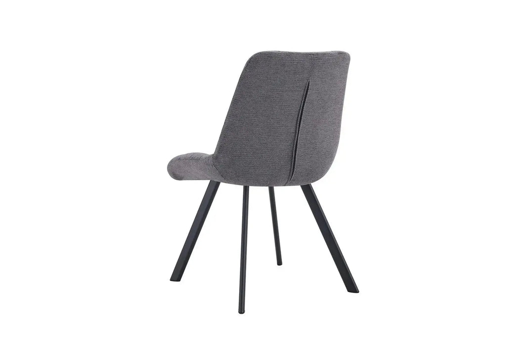 Chaise de salle à manger LUIZI Gris foncé – 52 x 61,5 cm | TIKAYLA
