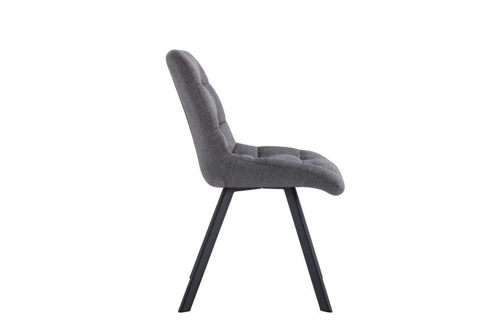 Chaise de salle à manger LUIZI Gris foncé – 52 x 61,5 cm | TIKAYLA