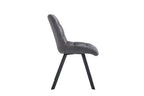 Chaise de salle à manger LUIZI Gris foncé – 52 x 61,5 cm | TIKAYLA