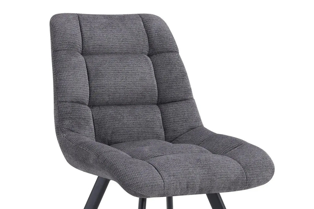 Chaise de salle à manger LUIZI Gris foncé – 52 x 61,5 cm | TIKAYLA