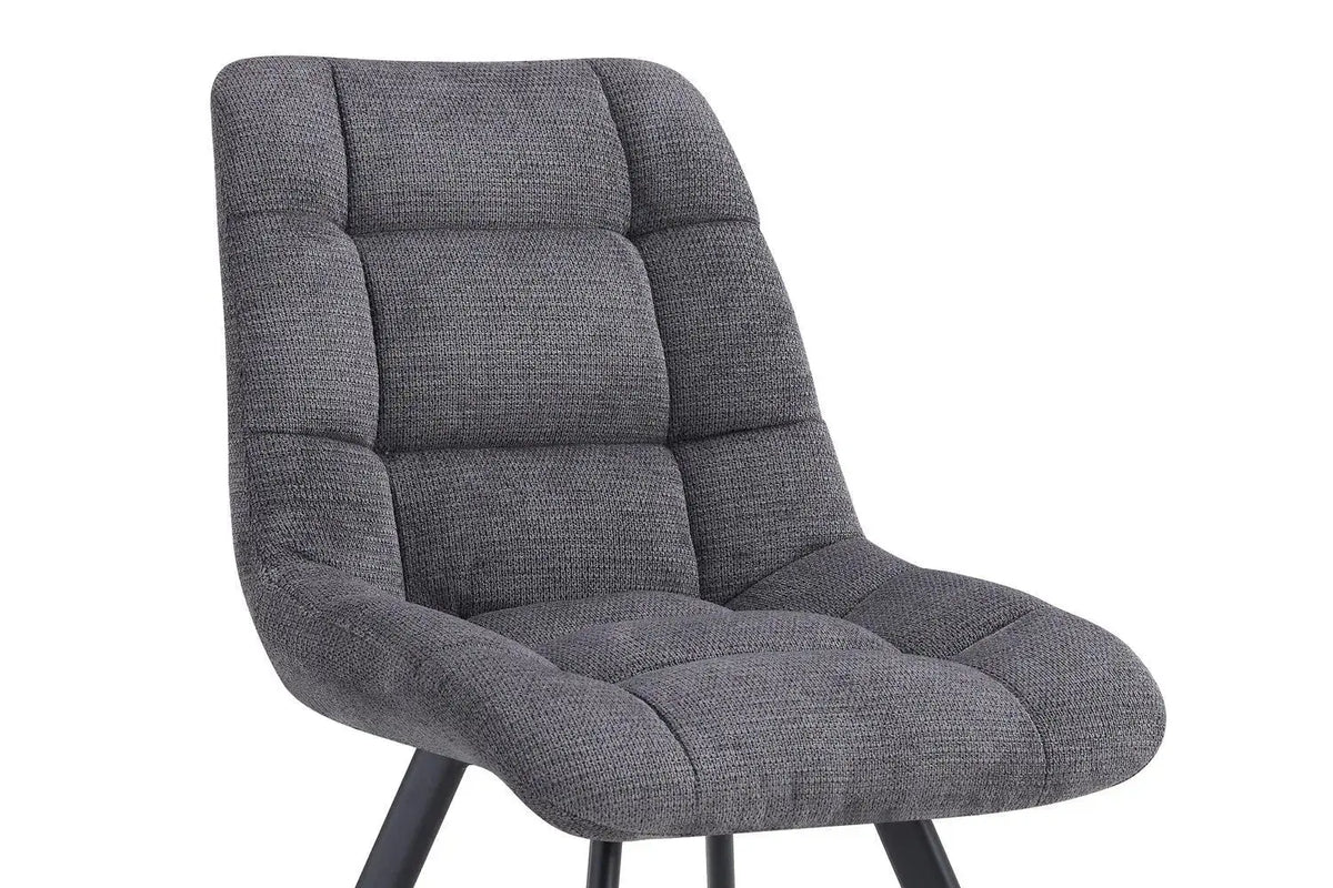 Chaise de salle à manger LUIZI Gris foncé – 52 x 61,5 cm | TIKAYLA