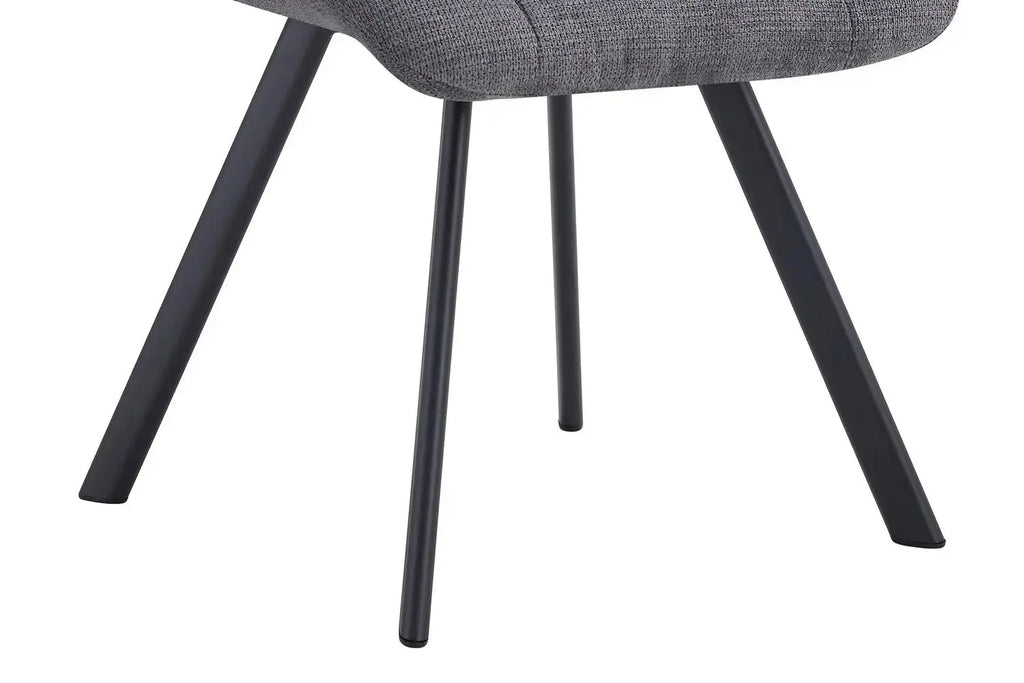 Chaise de salle à manger LUIZI Gris foncé – 52 x 61,5 cm | TIKAYLA