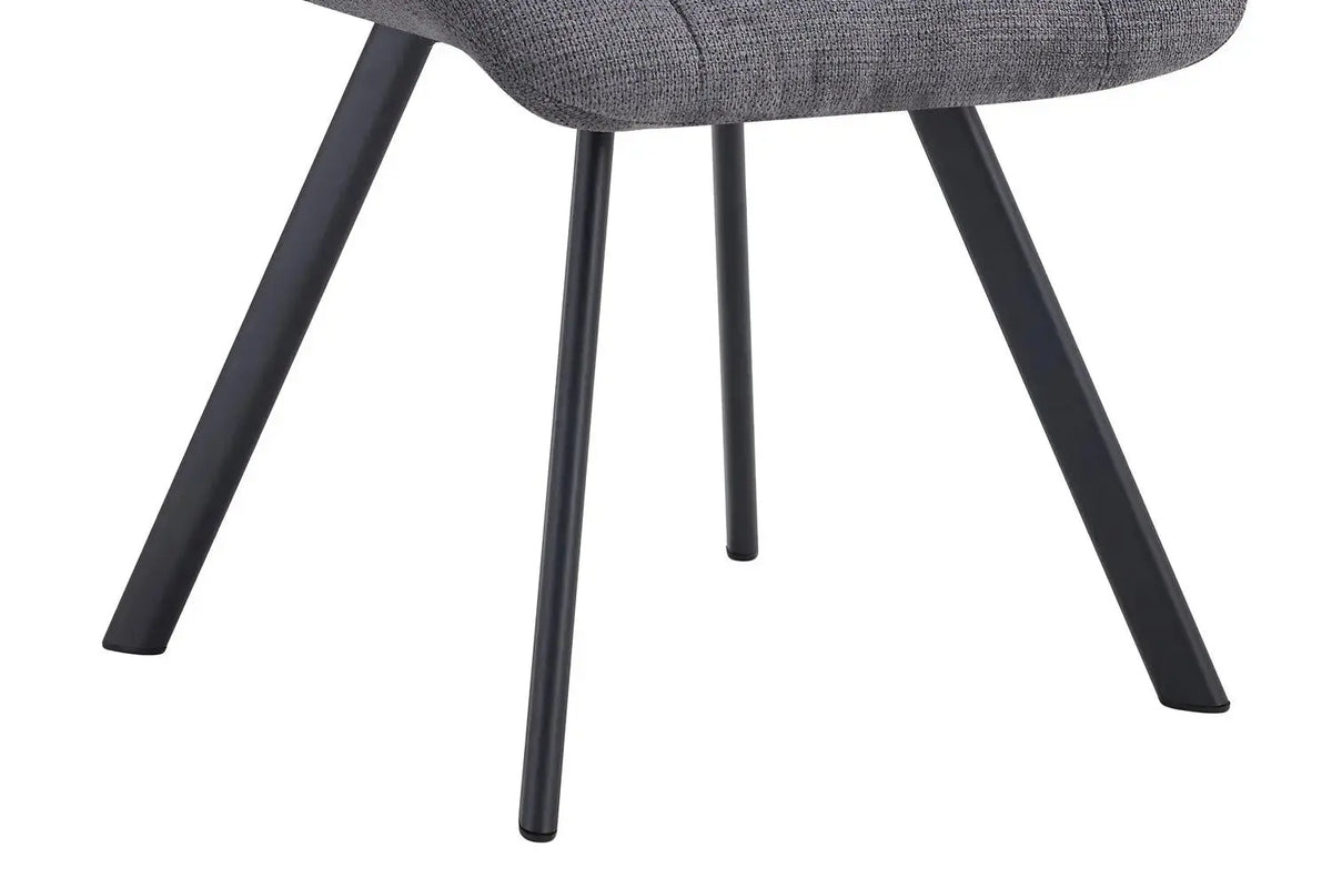 Chaise de salle à manger LUIZI Gris foncé – 52 x 61,5 cm | TIKAYLA