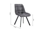 Chaise de salle à manger LUIZI Gris foncé – 52 x 61,5 cm | TIKAYLA