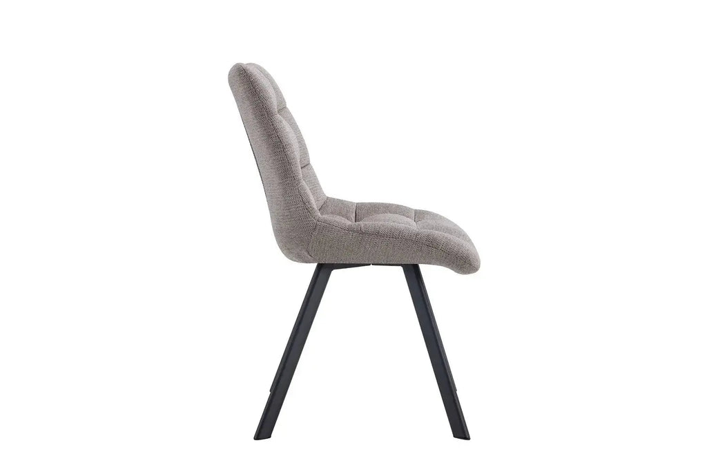 Chaise de salle à manger LUIZI Gris clair – 52 x 61,5 cm | TIKAYLA