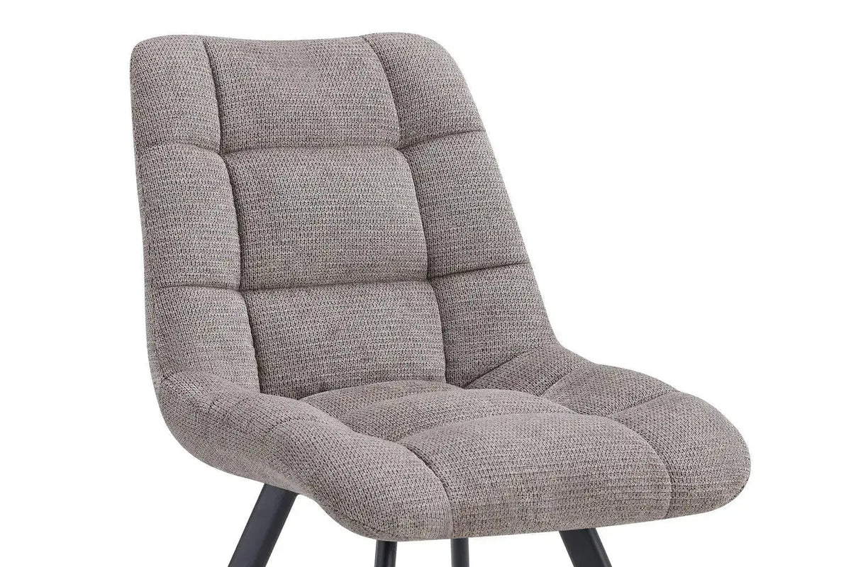 Chaise de salle à manger LUIZI Gris clair – 52 x 61,5 cm | TIKAYLA