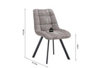 Chaise de salle à manger LUIZI Gris clair – 52 x 61,5 cm | TIKAYLA