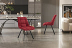 Chaise de salle à manger LUIZI Rouge – 52 x 61,5 cm | TIKAYLA